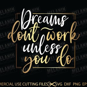 Dreams Don't Work Unless You DO Bumper Sticker Interior or - Etsy ...