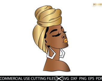 Afro Diva SVG, Face, Queen Boss, Lady, Black Woman, Glamour, Drip ...