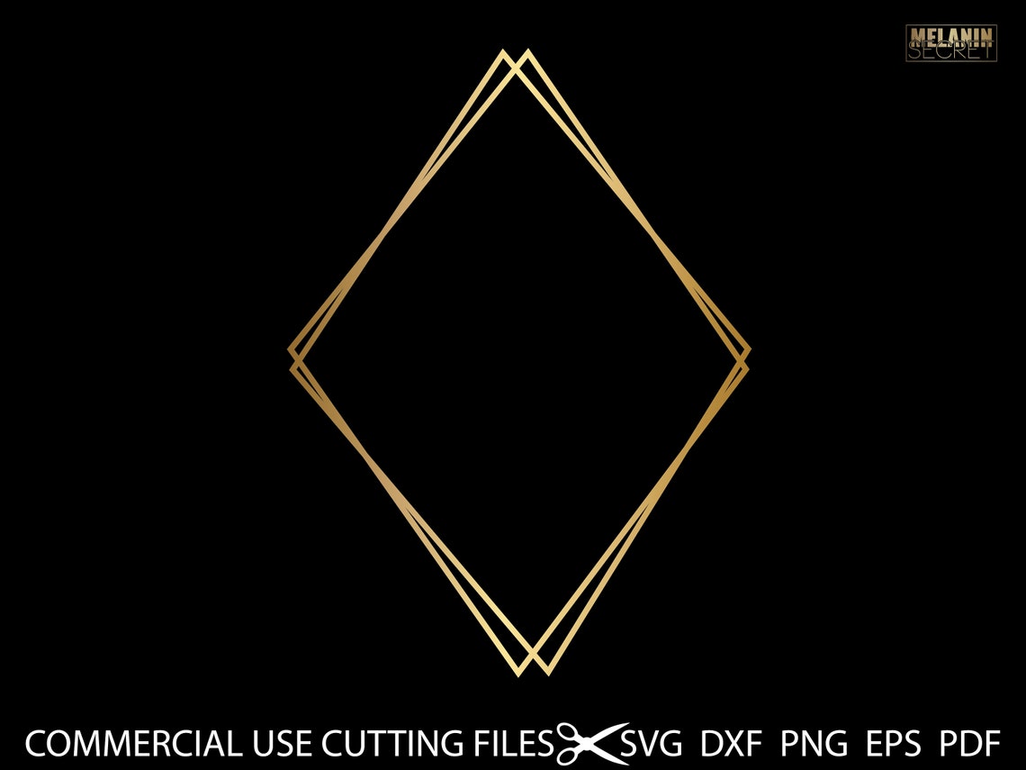 12 Monogram Frames Diamond Wreath SVG Diamond Frame Gold Etsy