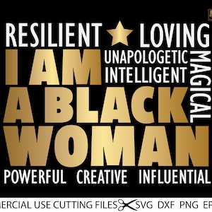 Je suis une femme noire SVG, Black Woman Svg, Black History Month Svg, Black Mom Svg, Black Mother Svg, SVG Clipart Silhouette Cricut Cut Cutting