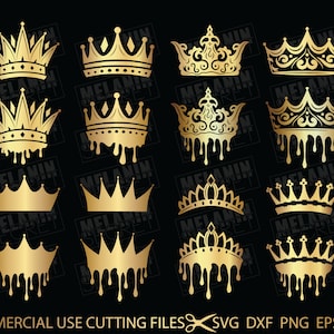 Crown Bundle Svg, Queen Crown Svg, King Crown Svg, Queen Crown Drip Svg, King Crown Drip Svg, Crown Svg, Crown Drip Svg, Black History Svg