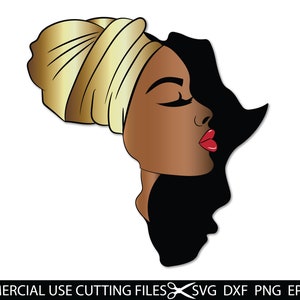 Afro Diva SVG, Corona, Regina Boss, Signora, Donna Nera, Glamour, Africa, Nubiano, Melanina, SVG, PNG Vettoriale Clipart Silhouette Cricut Taglio Taglio