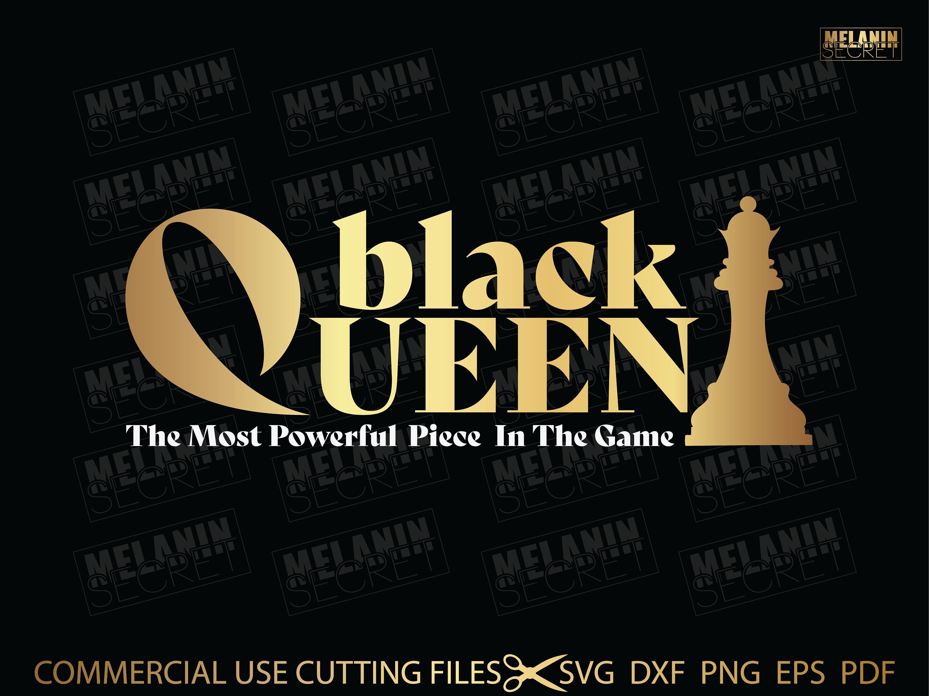 Black Queen Most Powerful Piece In The Game Chess Poster