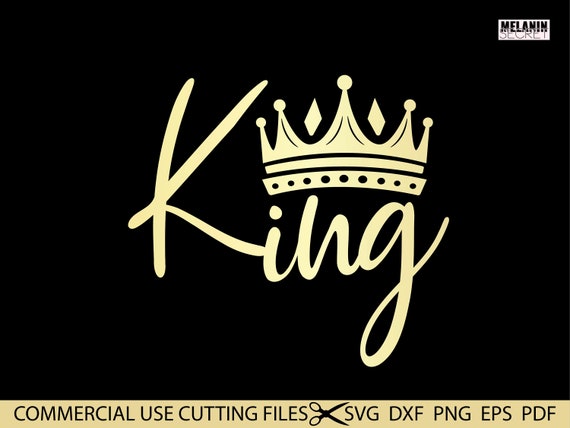 Download King With Crown Svg Black Man Crown Svg Melanin Svg Afro Etsy