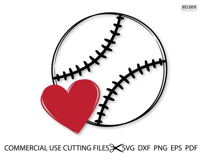 Baseball Heart Svg Baseball Ball Svg Baseball Svg Baseball | Etsy