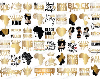 BIG 57 Afro Bundle SVG Designs, Afro Woman Svg, Black Queen Svg Cut File Silhouette, Black History Month SVG Cricut Svg, Dxf,, Png, Svg Cut.