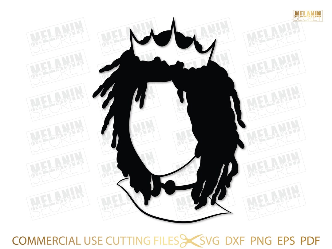 Afro Locs Crown SVG Afro SVG African American Woman Svg - Etsy