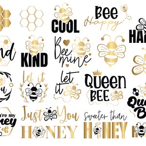 Bee SVG Bundle, Bee Kind Svg, Bee Happpy Svg, Bee Svg, Bee Sayings Svg, Bee Trails Svg, Bee Quote Svg, Bee Wreath Svg, Cut Files for Cricut