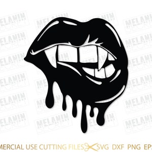 Vampire SVG, Halloween Svg, Halloween Vampire Lips Svg, Drip Svg, Svg, Spooky Svg, Trick Or Treat Svg, Ghost Svg, Png, Dxf Files for Cricut
