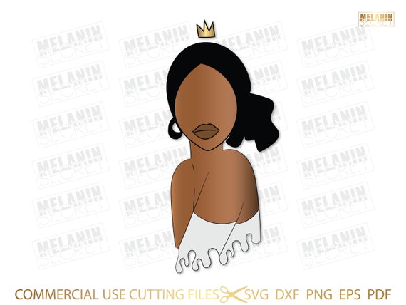 Afro Queen SVG, Diva, Queen Boss, Lady, Black Woman, Glamour, Drip, Nubian,  Melanin, SVG, PNG Vector Clipart Silhouette Cricut Cut Cutting 