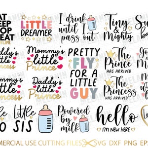 Baby Bundle SVG, Cool Baby Svg, Newborn Svg Bundle, Funny Baby SVG, Baby Quotes Svg, Cute Baby Sayings Svg Designs, Cut Files for Cricut Svg