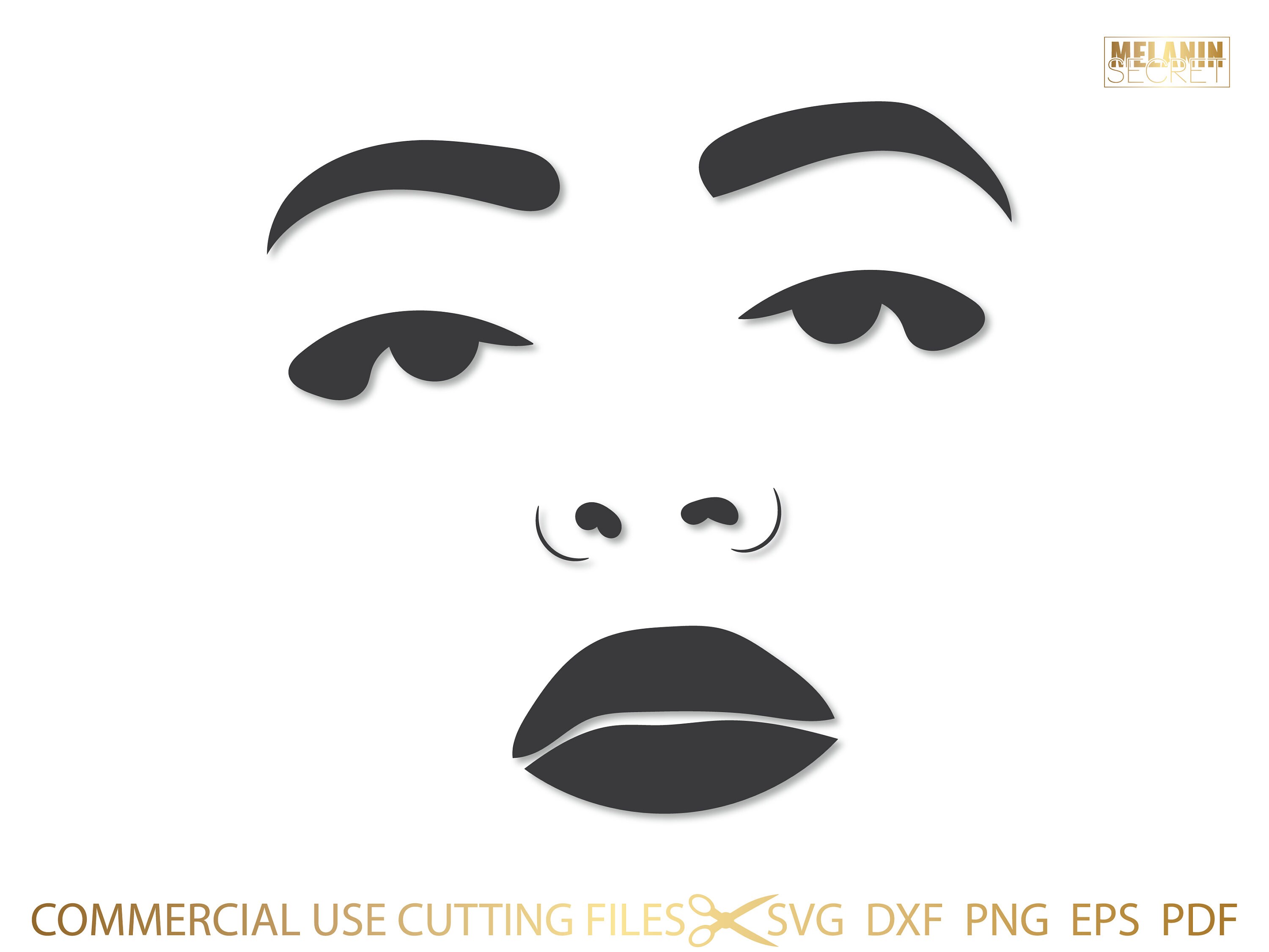Afro Diva Face SVG Face Queen Boss Lady Black Woman - Etsy