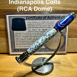 Sports Memorabilia Rollerball Pens | Unique Gift for Sports Fans Indianapolis Colts