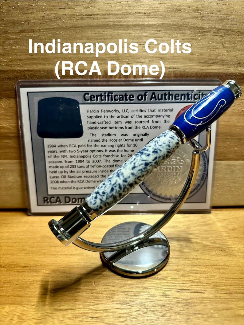 Sports Memorabilia Rollerball Pens | Unique Gift for Sports Fans Indianapolis Colts