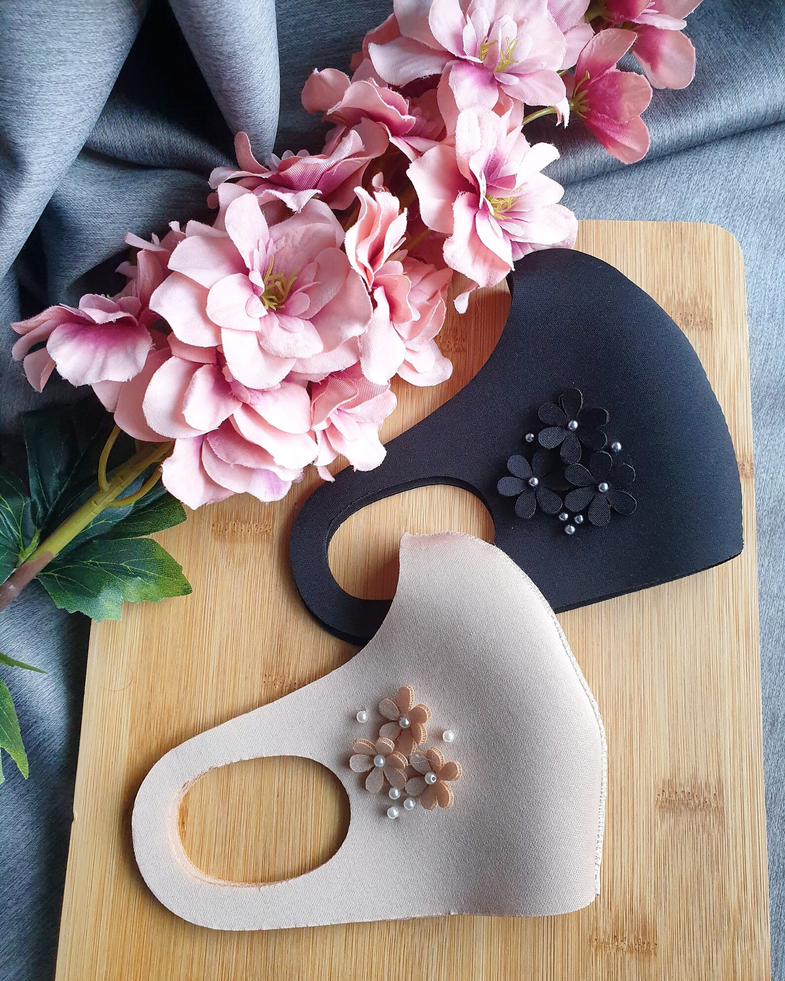 Stylish Face Mask Embroidery Face Mask Decorated Face Mask Etsy