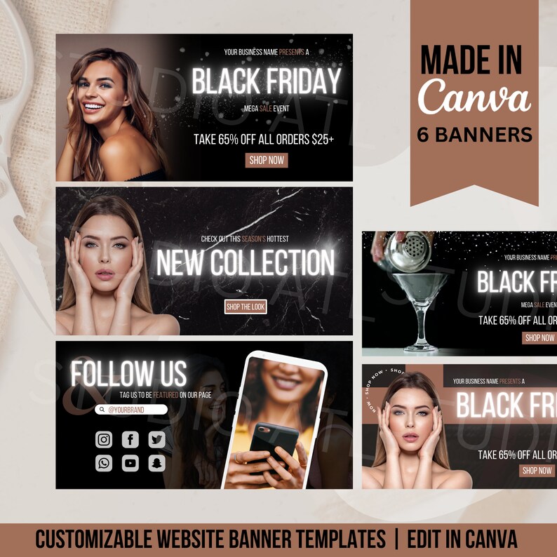  Banners DIY  Banner Template Design site Banners Etsy