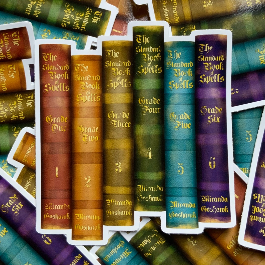 Spell Book Label Standard Spell Book Collection Sticker - Etsy
