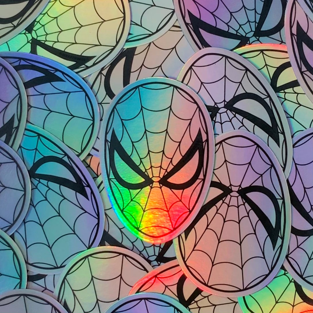 Spiderman Holographic Sticker Etsy