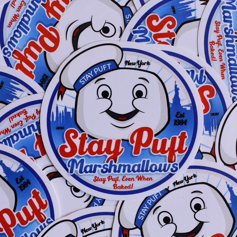 Stay Puft Marshmallow Sticker Etsy