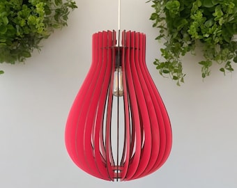 Scandinavian Wood Pendant Lamp: Modern Chandelier Lighting