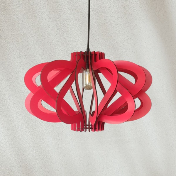 Scandinavian Style Wood Pendant Ceiling Lamp | Handmade Furniture and Decor | Custom Wooden Hanging Lamp | Modern Chandelier Lighting