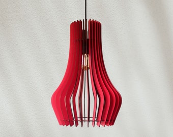 Scandinavian Wood Pendant Lamp: Modern Chandelier Lighting