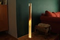 Epoxy Resin Pine Tree Floor Lamp: Handmade Wooden LED Accent