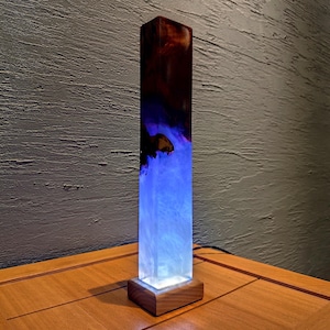 Custom Resin Lamp, Custom Size and Height, Floor Lamp or Table Lamp | Resin Table Lamp | Adjust your Epoxy Resin Color and Height