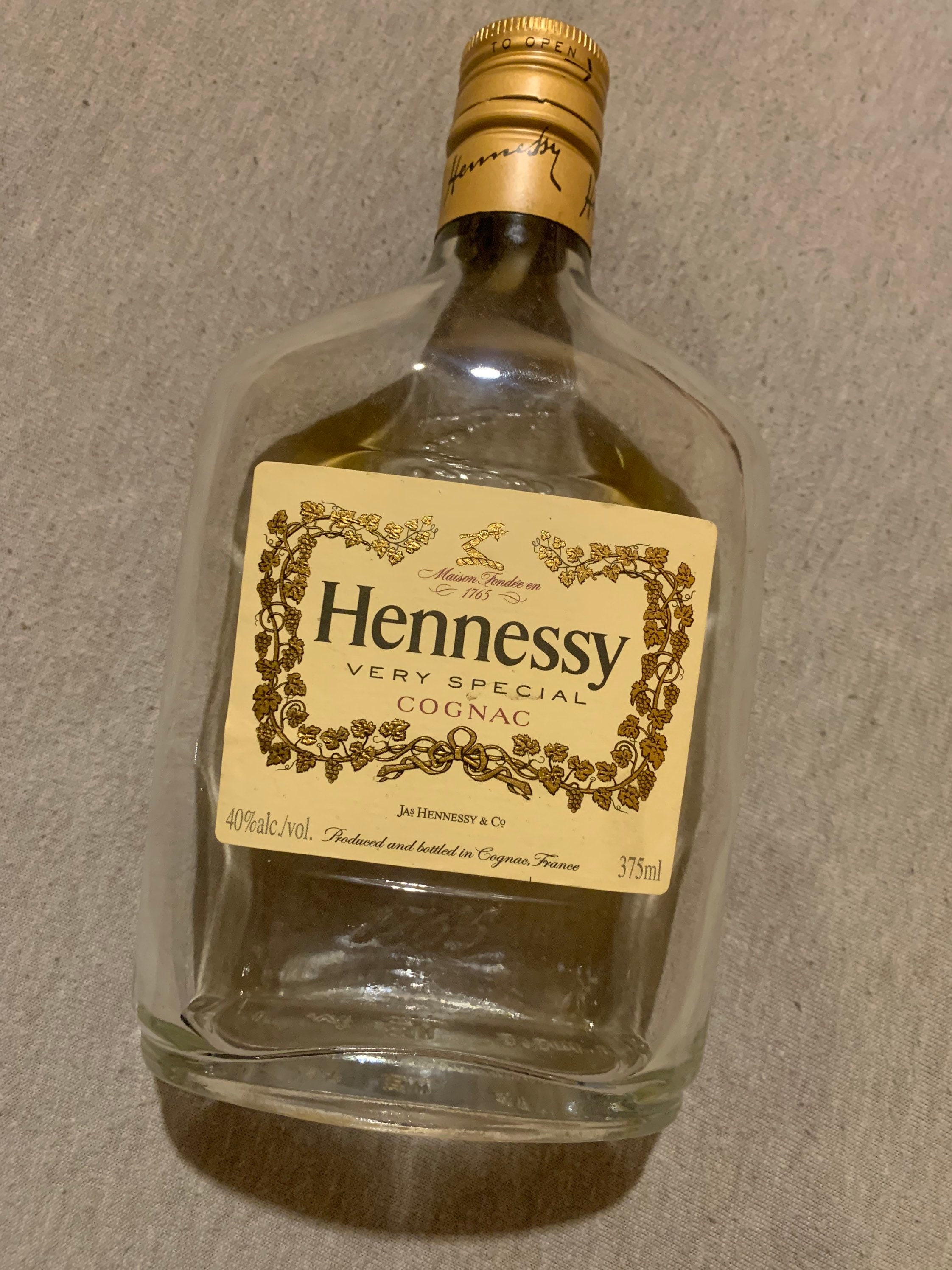 Empty Hennessy Bottle 375ml Etsy