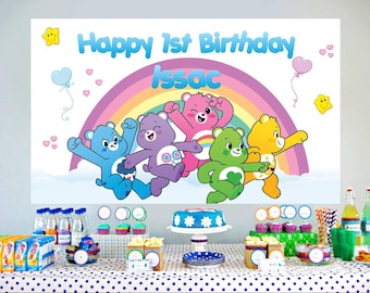 NEW CARE BEARS 1 LONG PARTY SUPPLIES HAPPY BIRTHDAY BANNER 5 FT