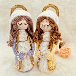 Virgin Mary Pregnant - Crochet doll - Amigurumi - Handcrafted art