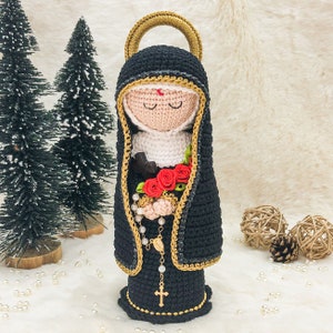 Saint Rita of Cascia - Crochet doll - Amigurumi - Handcrafted art