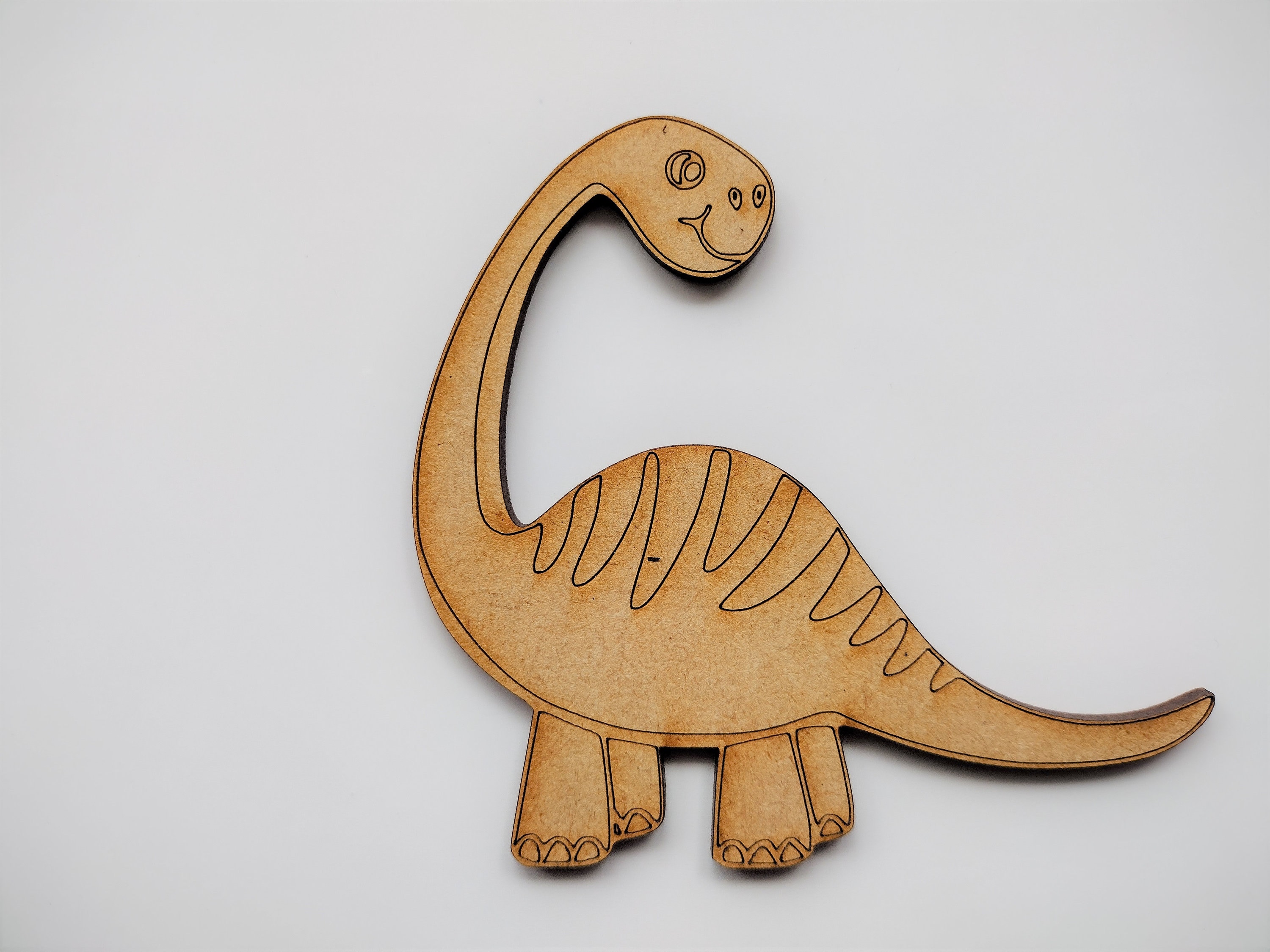 Wooden Engraved Cute Dinosaur E MDF Craft Shapes Blank Etsy