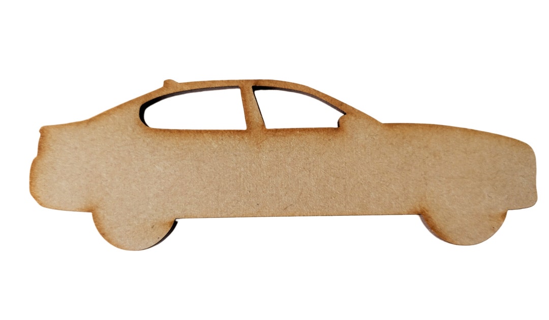 038 Wooden Car, Sports Car MDF Craft Shapes, Blank, Scrapbook ...