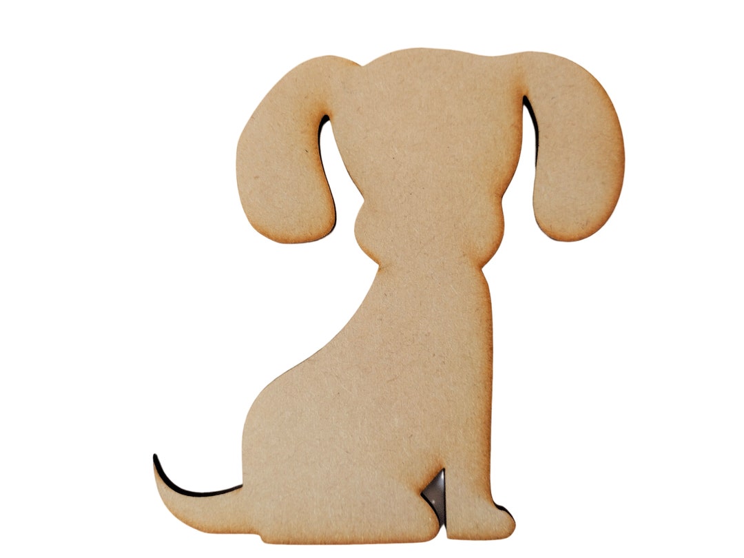 112 Wooden Puppy Dog MDF Craft Shapes, Blank, Scrapbook, Decoration ...