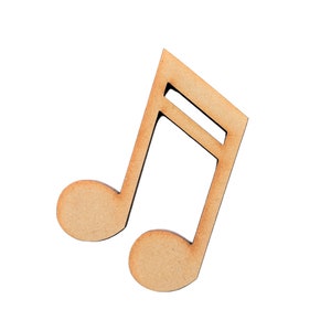 16x Music Notes Wooden Craft Shapes Wood DIY Decoration Notes Plaque MDF