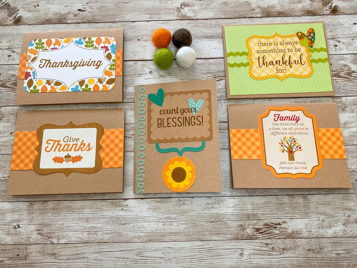Thanksgiving Cards Blank inside Fall note cards Etsy