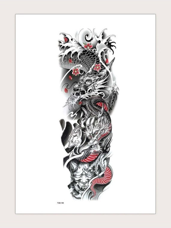 Red Chinese Dragon Temporary Tattoo – TattooIcon