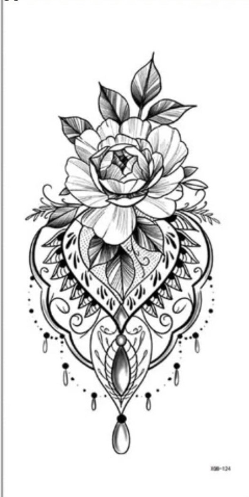 Owl Temporary Tattoo, Tattoos for Epoxy Tumblers, Floral Tattoo