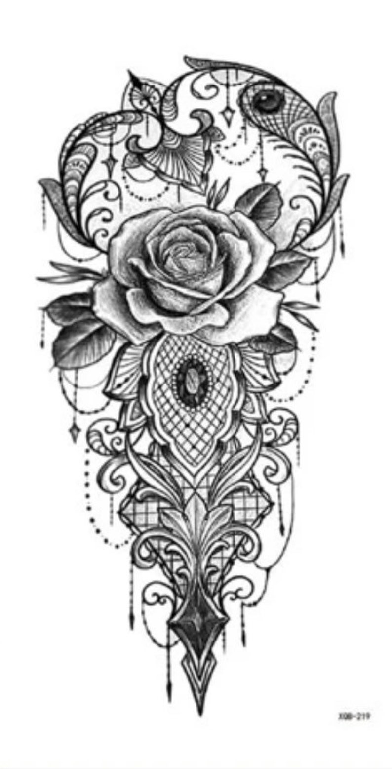 Owl Temporary Tattoo, Tattoos for Epoxy Tumblers, Floral Tattoo