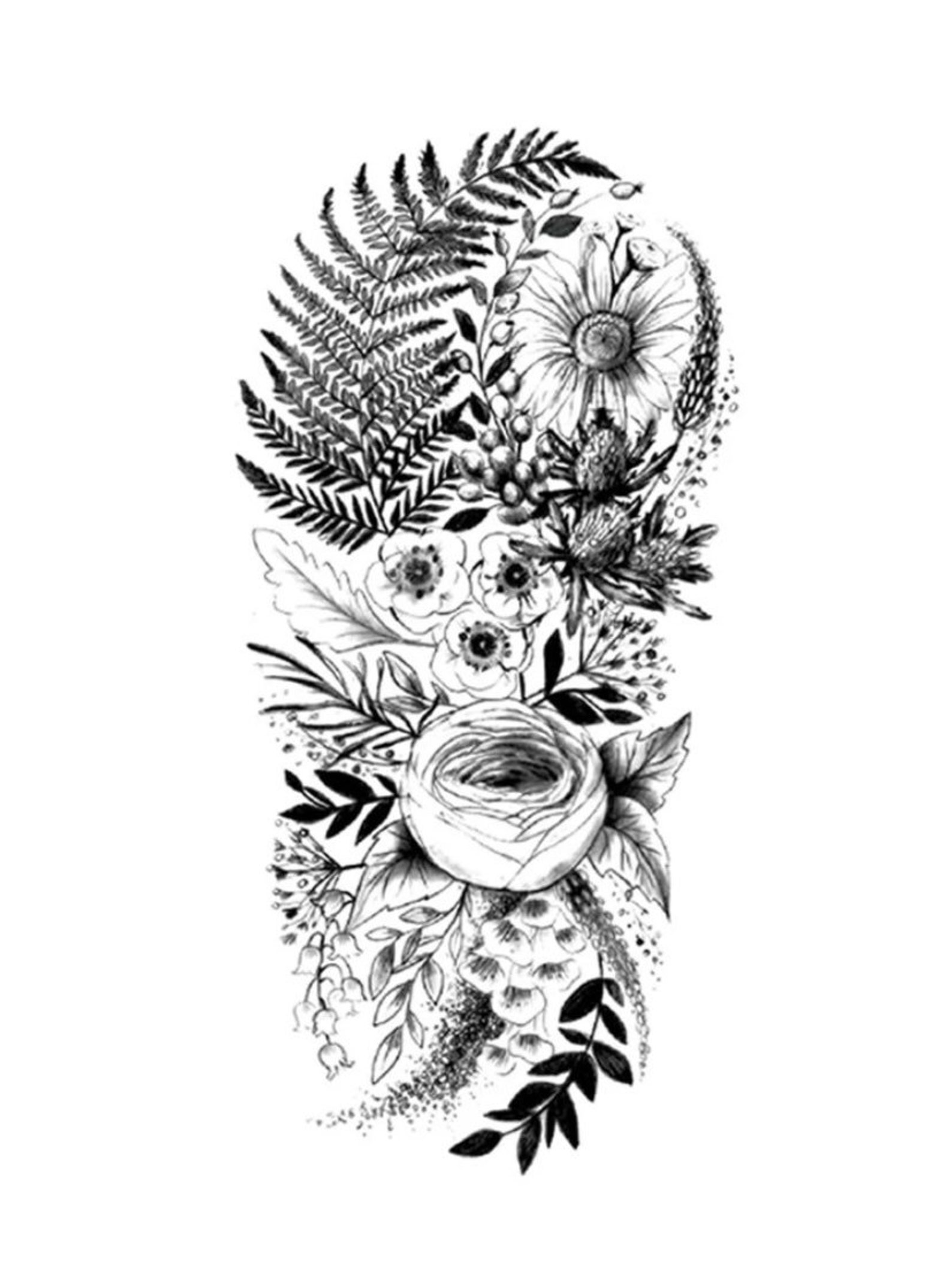 Owl Temporary Tattoo, Tattoos for Epoxy Tumblers, Floral Tattoo