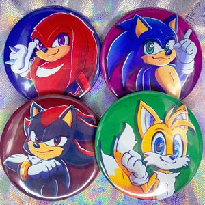 Cartoon Badges Sonic The Hedgehog Knuckles Shadow Silver High-value  Creative Peripherals Tinplate Badges Bag Clothes Decoration - AliExpress