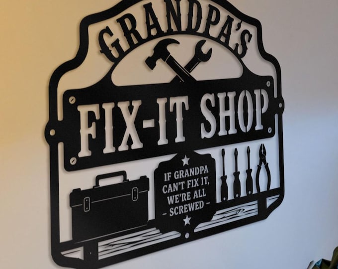 Grandfather Garage sign, First Father’s Day gift, Personalized garage sign