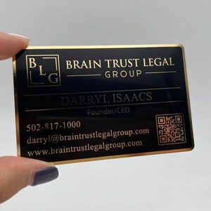 Premium metal business card, Gold metal business cards, Silver metal business card, Black metal business card, Custom metal business card