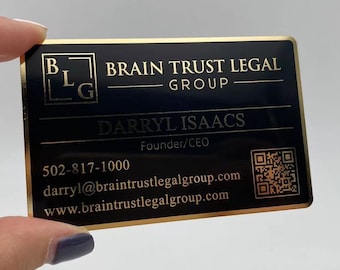 Premium metal business card, Gold metal business cards, Silver metal business card, Black metal business card, Custom metal business card