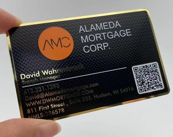 Luxury Metal Business Card: Stainless Steel, Gold & Silver