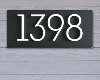 Custom Metal House Number Sign: Modern Address Plaque