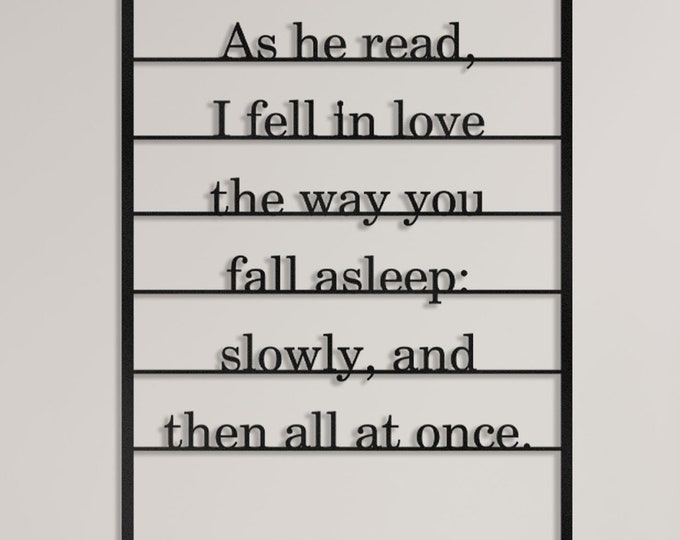Personalized quote metal wall art, Custom poetry wall art metal, Wedding gift personalized wall sign, minimalist black text wall sculpture