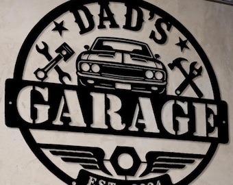 Dad’s Garage sign, First Father’s Day gift, Personalized garage sign