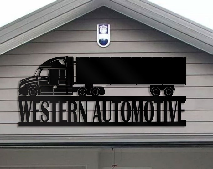 Ford truck signs for garage, Classic truck garage sign,  Truck metal garage signs